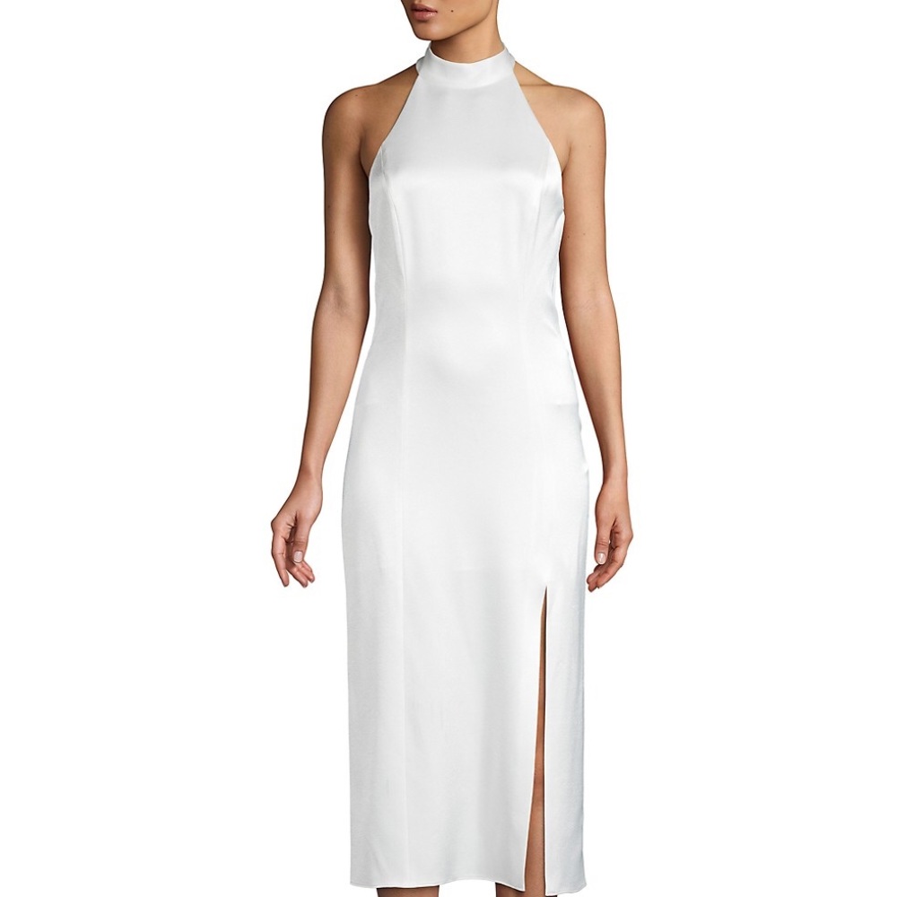 NWT Alice & Olivia Satin Halter Dress